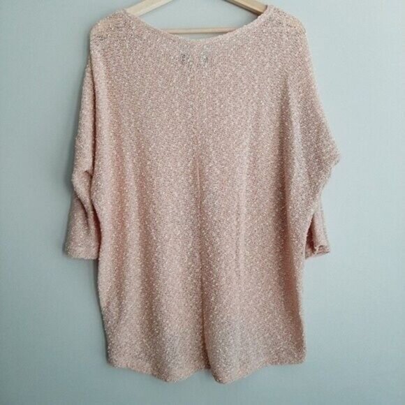K is for Knitwear • NEWLOOK High-Low Hem Fine Knit Boucle Top Pink Sz 10 - Picture 6 of 8